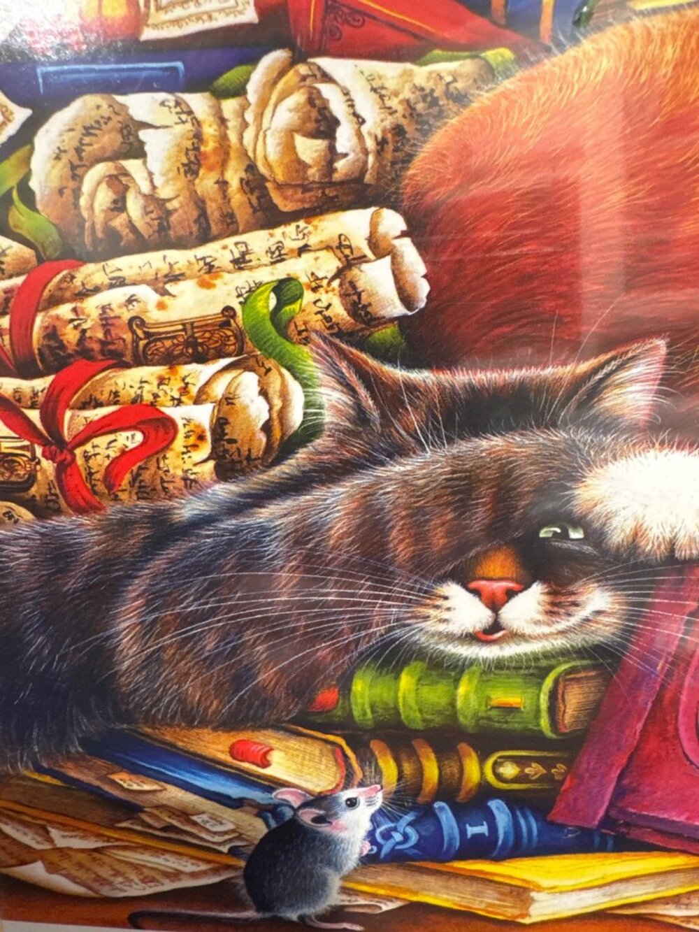 Puzzle Collector 1500 Piece Puzzle The Old Book Shop Cats 10 yrs+ 23”x33” New - Picture 10 of 13